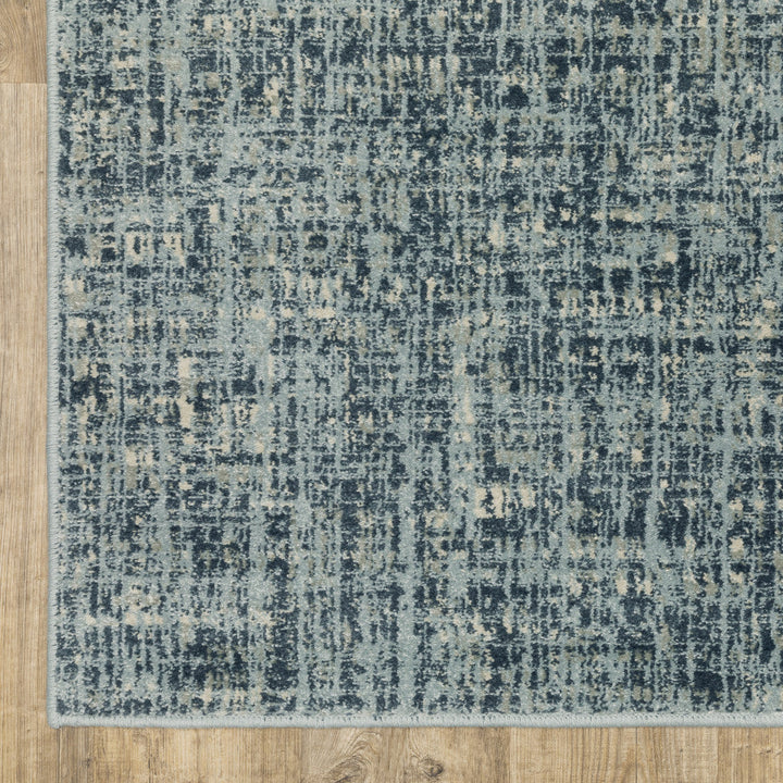 10 X 13 Dark Blue Light Blue Grey Ivory And Beige Abstract Power Loom Stain Resistant Area Rug Image 1