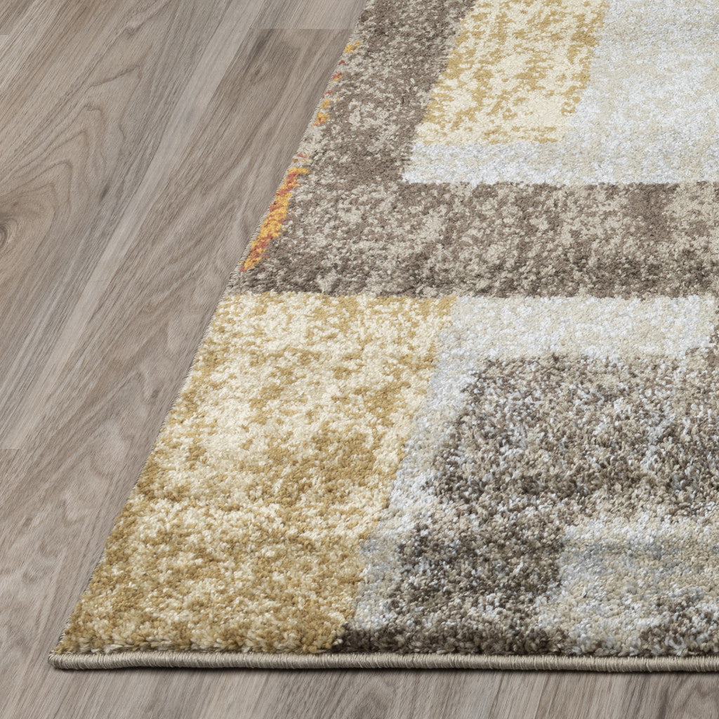 10 X 13 Grey And Brown Geometric Area Rug Image 9