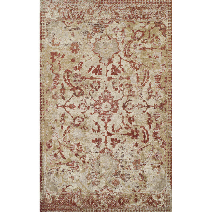 10 x 13 Red and Beige Oriental Area Rug Image 2