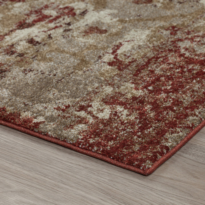 10 x 13 Red and Beige Oriental Area Rug Image 8