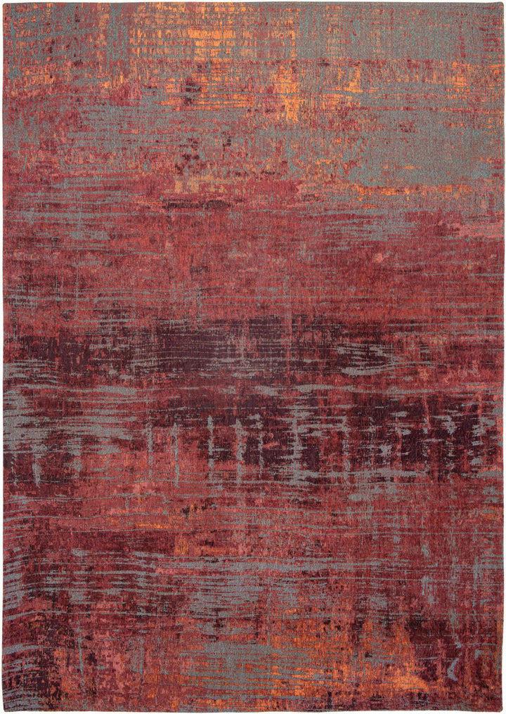 10 Red and Gray Abstract Non Skid Area Rug Image 2