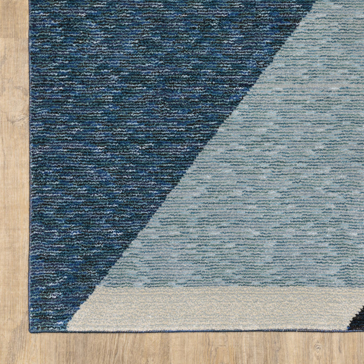 10 x 13 Blue Purple Grey and Teal Geometric Power Loom Area Rug Image 4