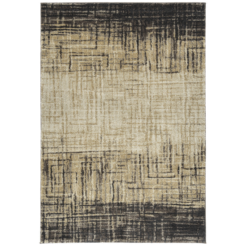 10 X 13 Brown Abstract Ombre Area Rug Image 3