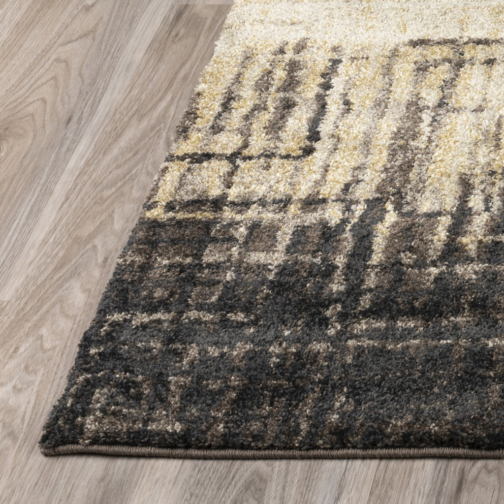 10 X 13 Brown Abstract Ombre Area Rug Image 4