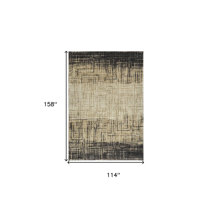 10 X 13 Brown Abstract Ombre Area Rug Image 8