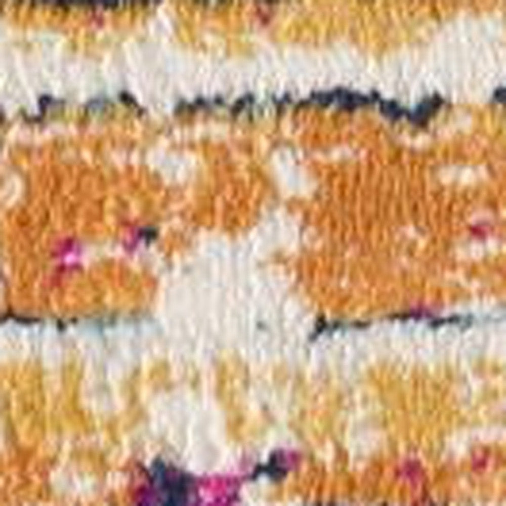 5 x 7 Gold and Ivory Southwestern Area Rug Image 6