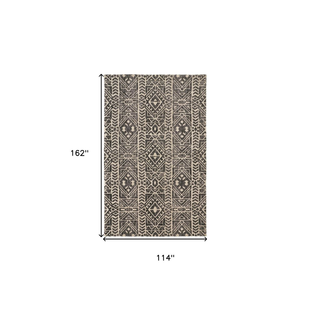 5 X 8 Brown Taupe And Ivory Striped Stain Resistant Area Rug Image 3