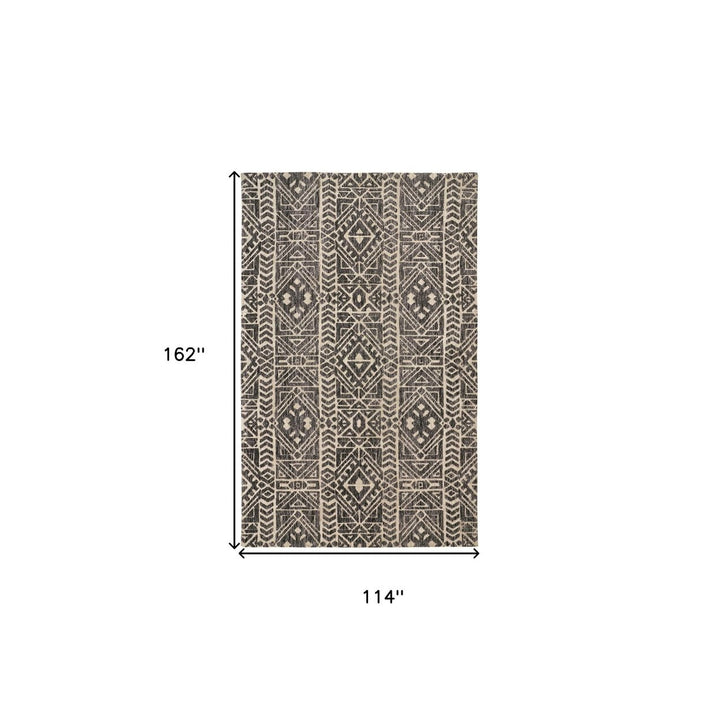 5 X 8 Brown Taupe And Ivory Striped Stain Resistant Area Rug Image 3