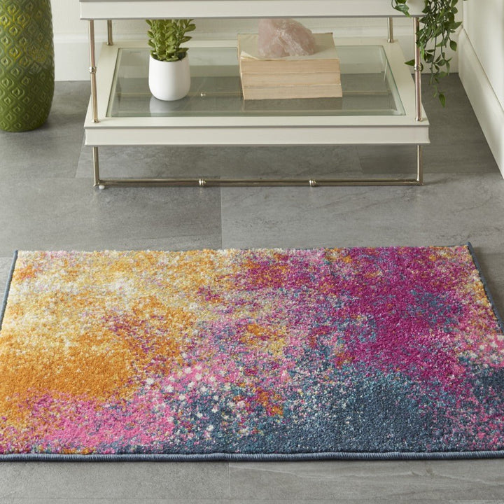 10 Sunset Abstract Power Loom Runner Rug Image 11