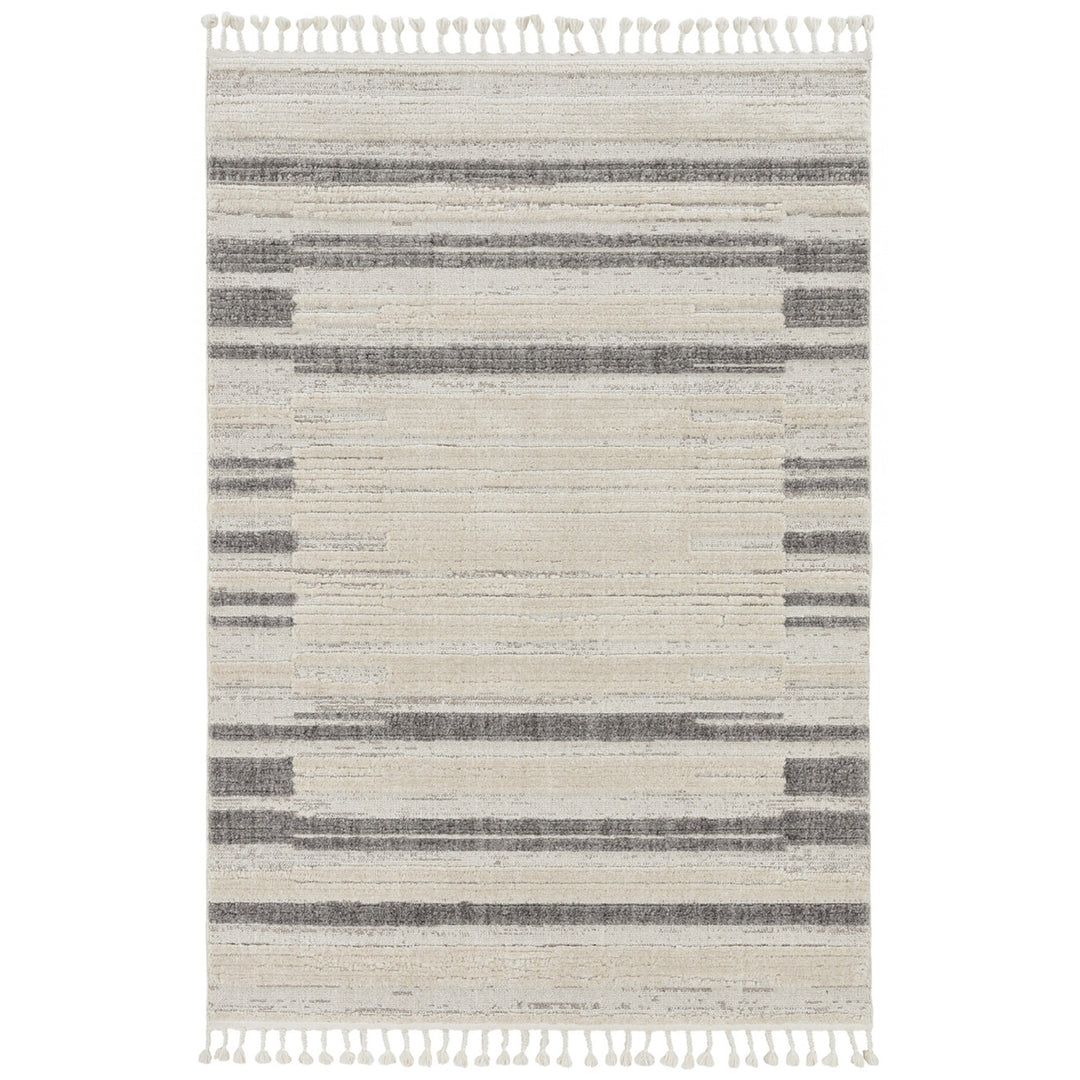 12 x 15 Gray and Ivory Abstract Area Rug Image 3