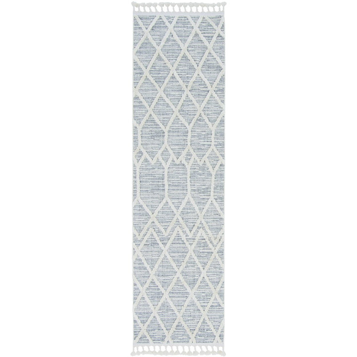 8X11 Ivory Grey Machine Woven Geometric Indoor Area Rug Image 8