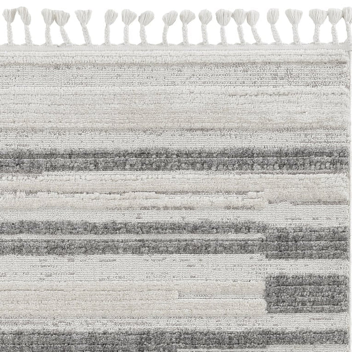 12 x 15 Gray and Ivory Abstract Area Rug Image 1