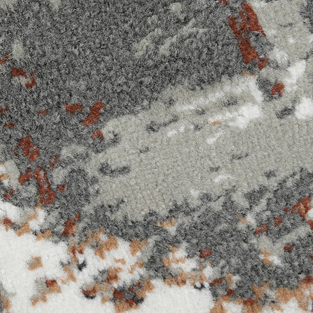 10 x 14 Rust Abstract Power Loom Area Rug Image 2