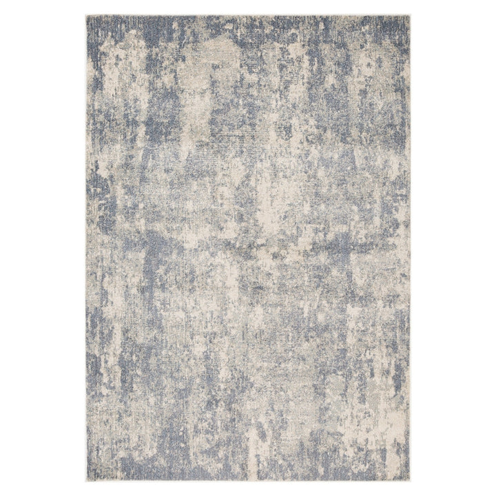 10 Light Gray Abstract Power Loom Runner Rug Image 1