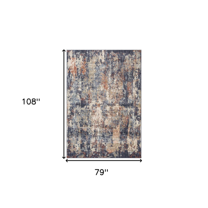 10 Light Gray Abstract Power Loom Runner Rug Image 9