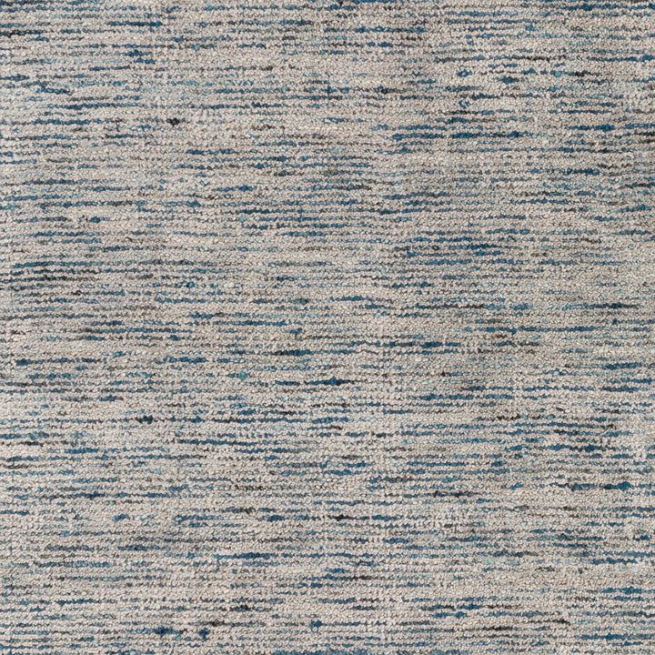 16 Blue and Ivory Wool Hand Loomed Runner Rug Image 11