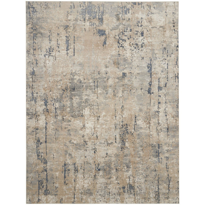 10 x 14 Beige Abstract Power Loom Area Rug Image 1