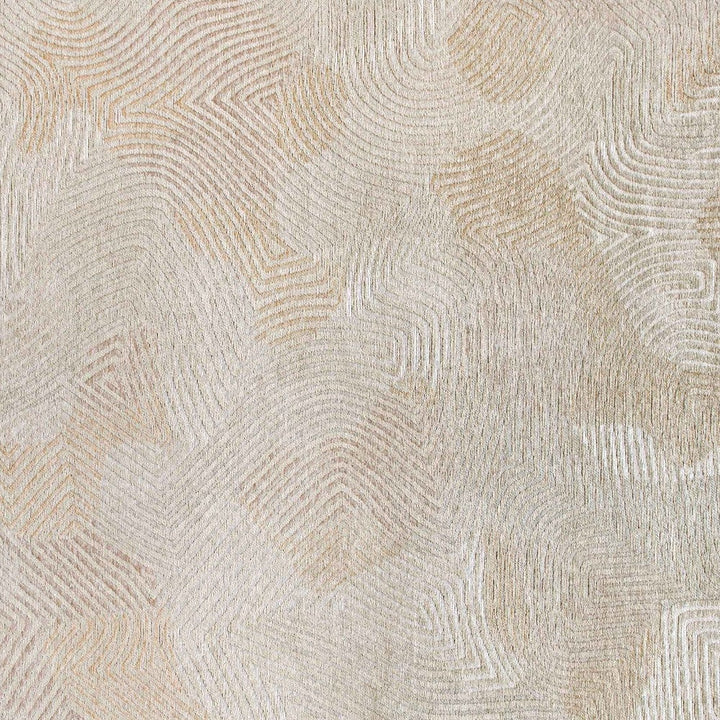 10 Beige and White Abstract Non Skid Area Rug Image 5