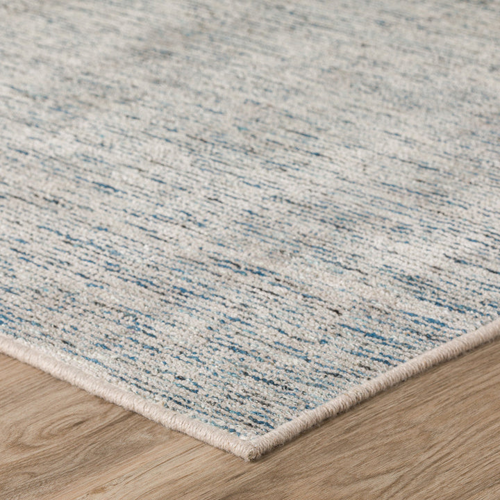 10 Blue and Ivory Octagon Wool Hand Loomed Area Rug Image 11