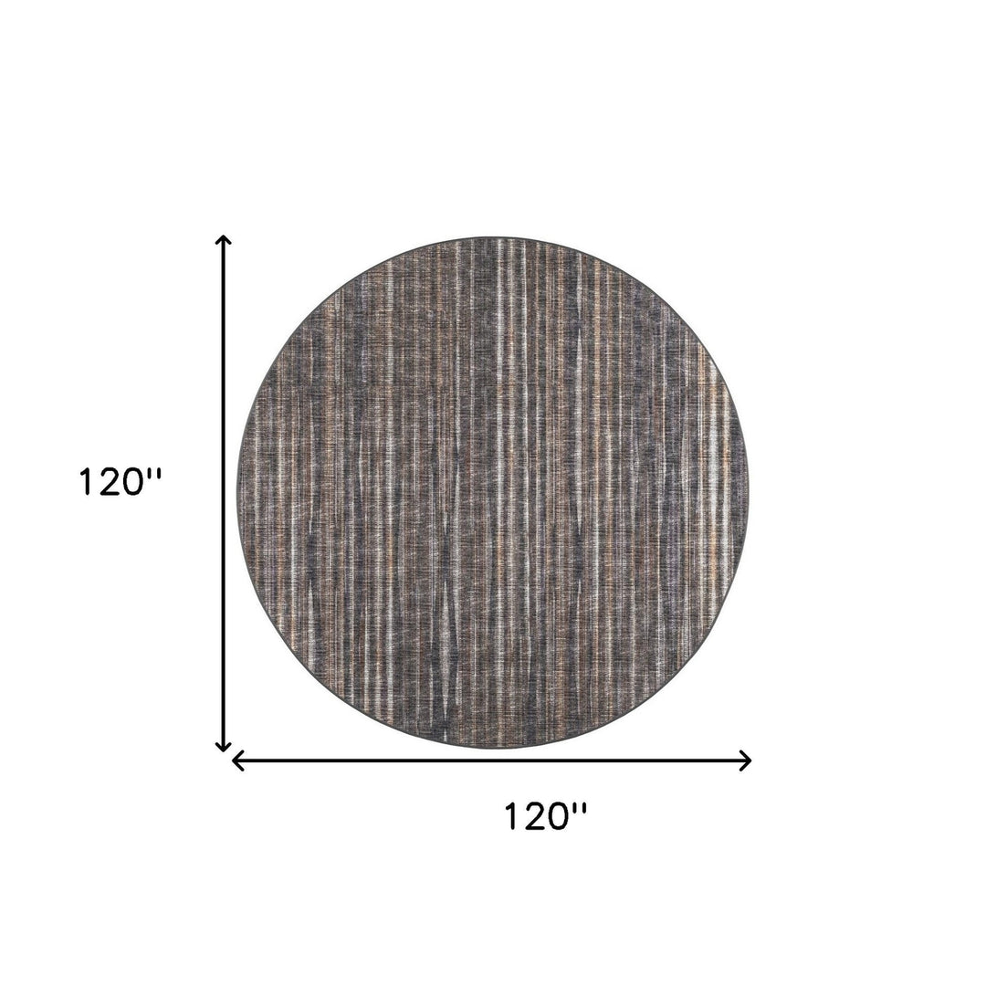 10 Brown Round Ombre Tufted Handmade Area Rug Image 9