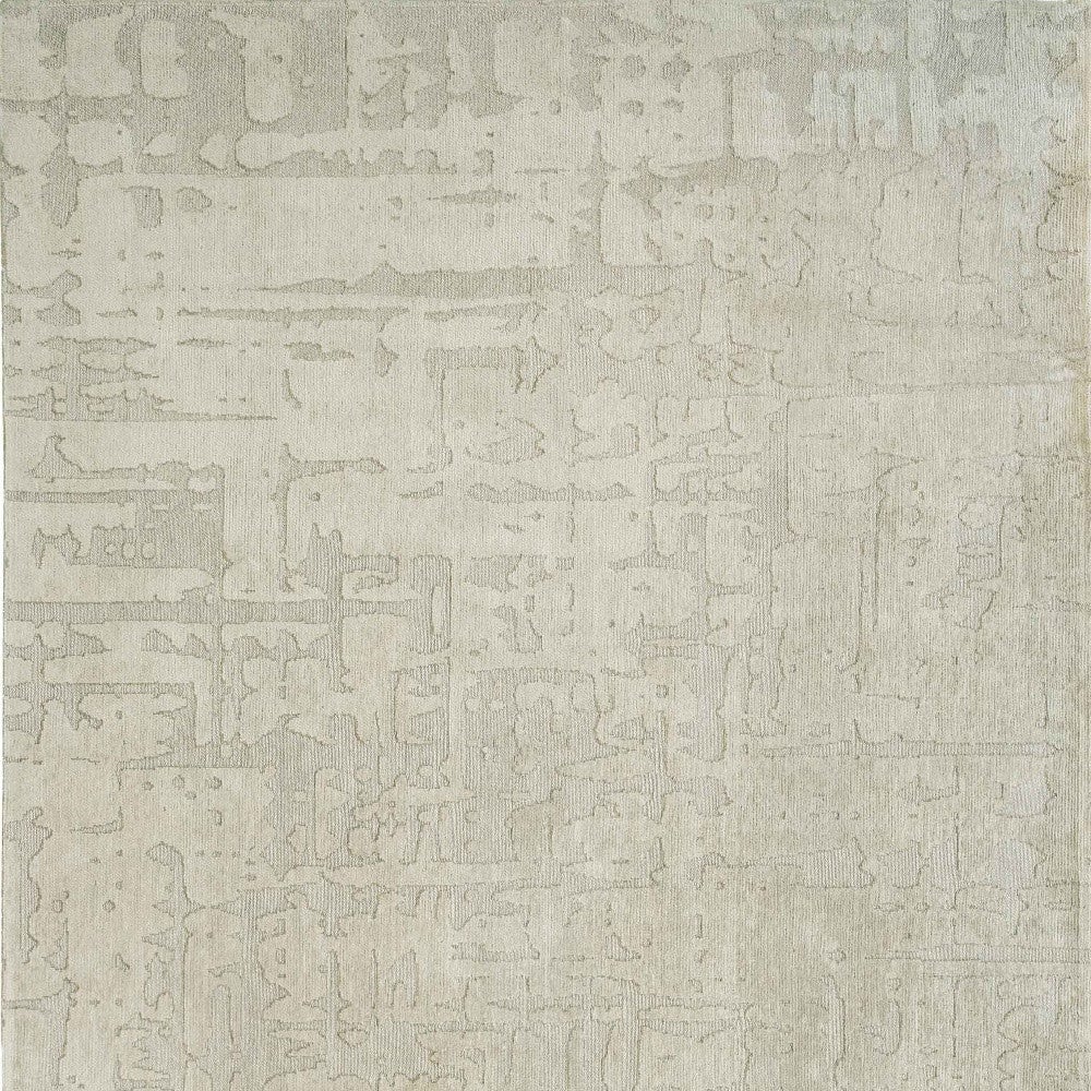 10 Gray and Beige Abstract Non Skid Area Rug Image 5