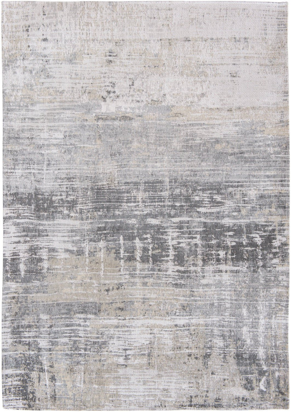 10 Gray and White Abstract Non Skid Area Rug Image 2