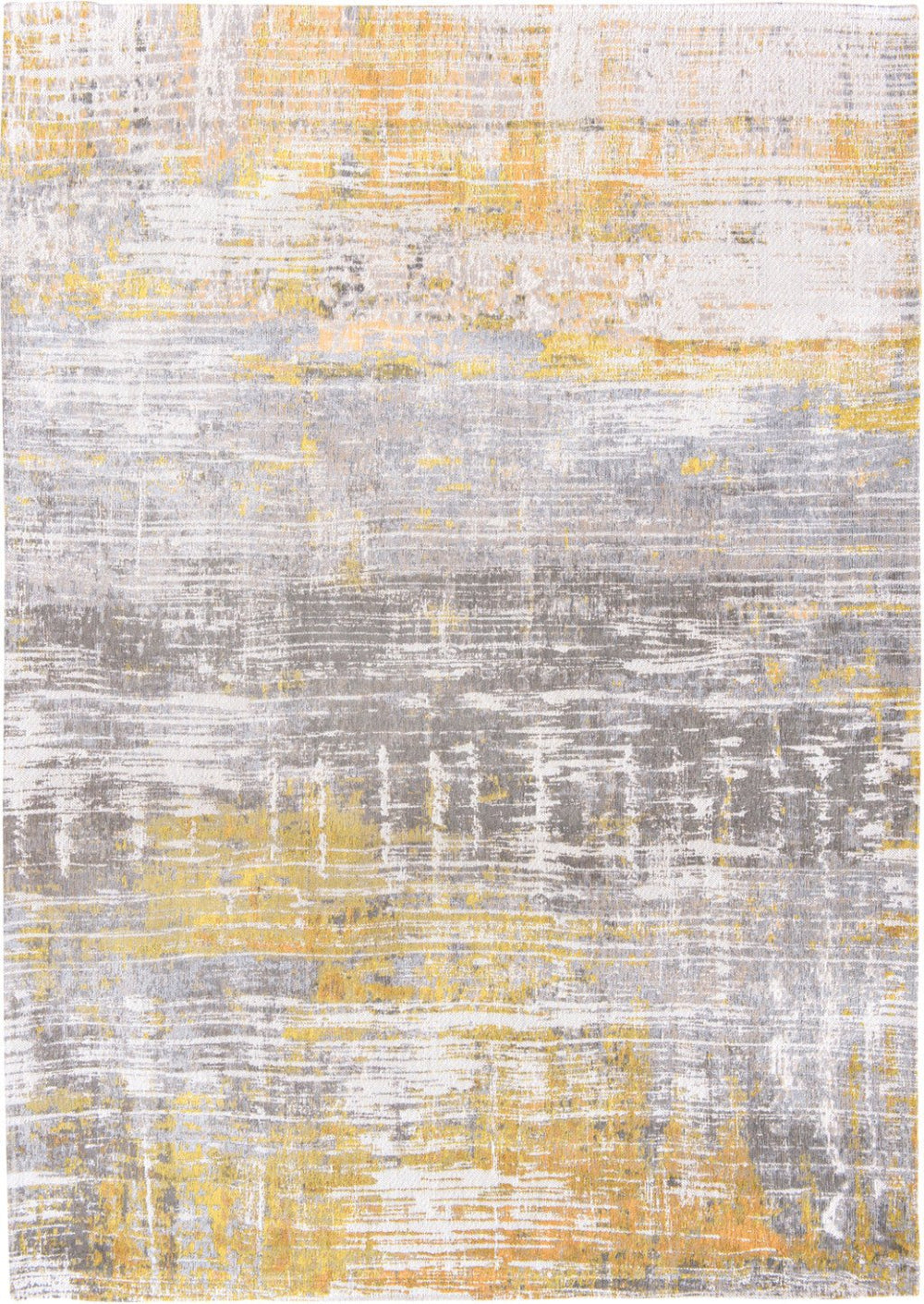 10 Gray and Yellow Abstract Non Skid Area Rug Image 2