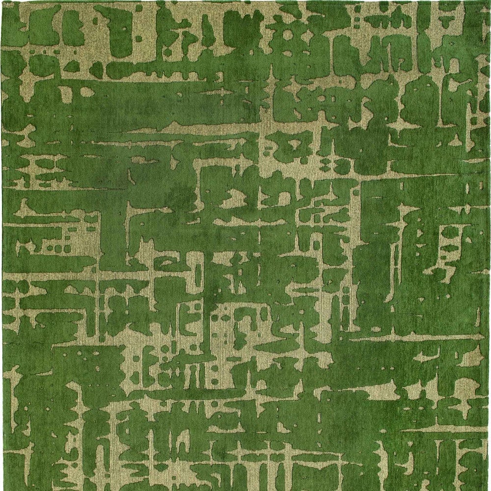 10 Green Abstract Non Skid Area Rug Image 6