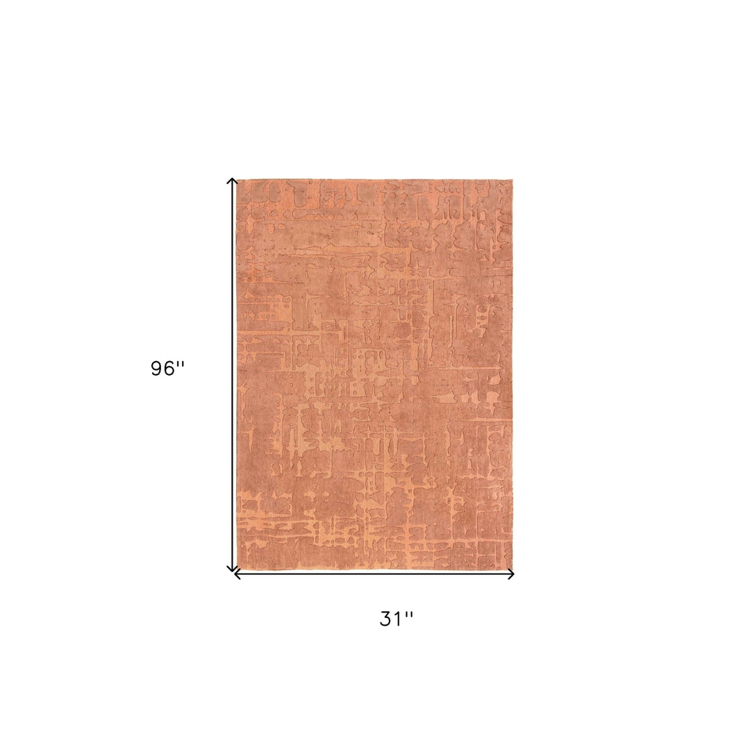 10 Orange Abstract Non Skid Area Rug Image 3