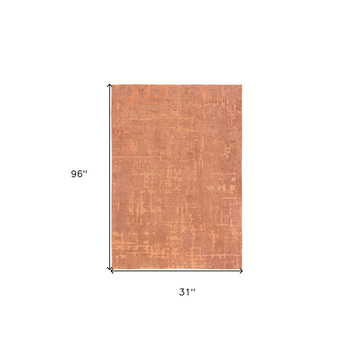 10 Orange Abstract Non Skid Area Rug Image 3