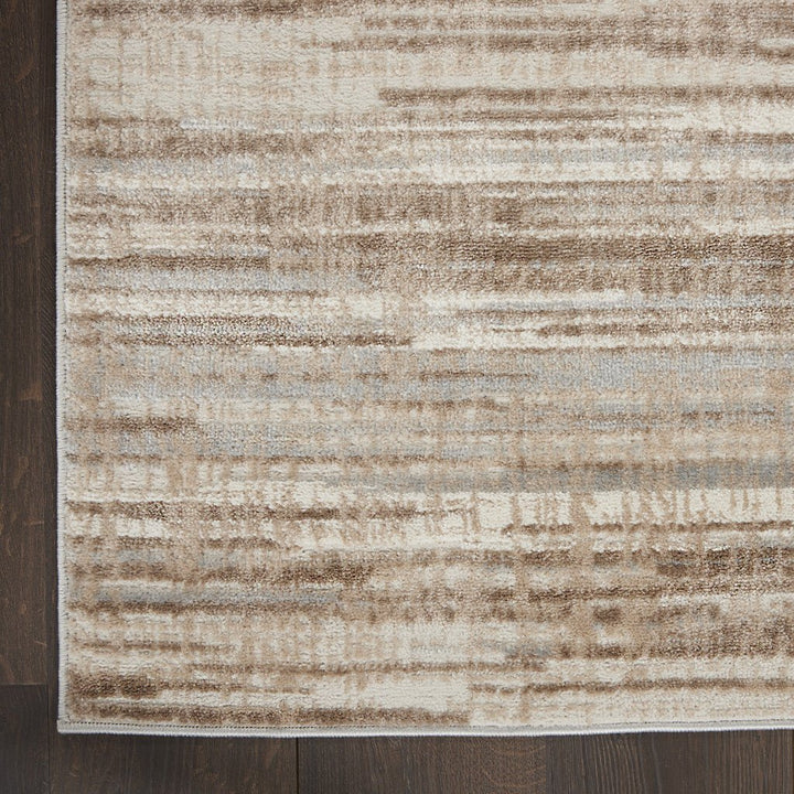 18 Brown Abstract Power Loom Runner Rug Image 3