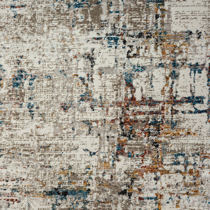 5 X 8 Gray Abstract Distressed Area Rug Image 5