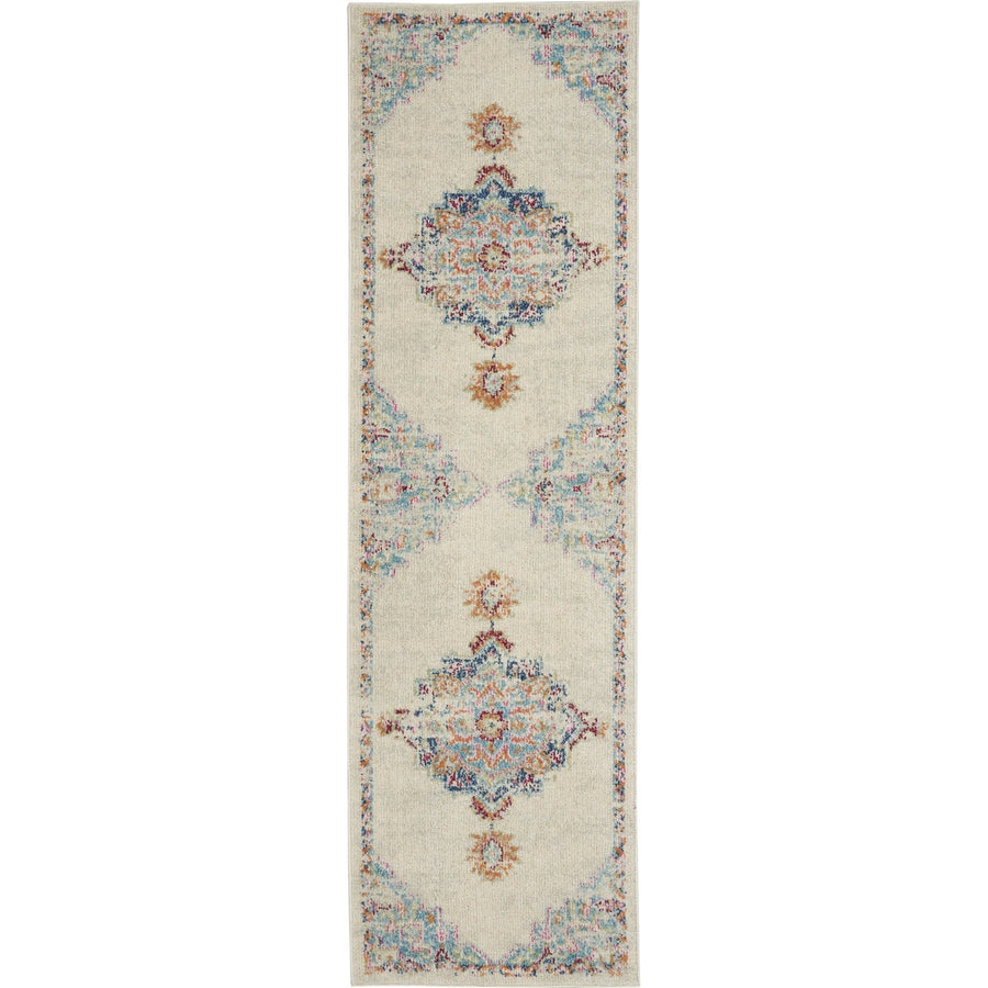 2 X 3 Gray And Ivory Power Loom Area Rug Image 1