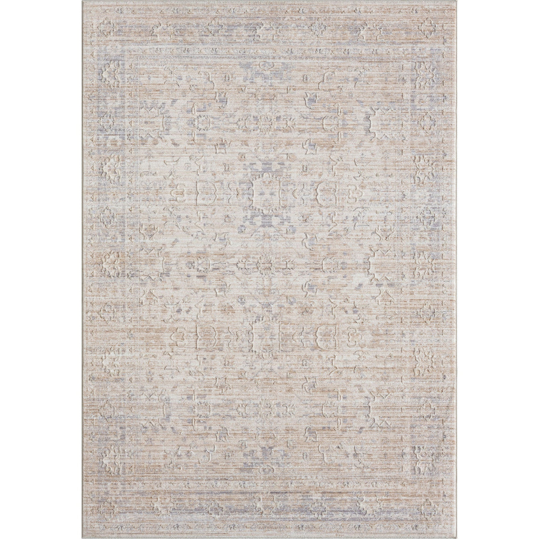 5 X 8 Gray Botanical Area Rug Image 1