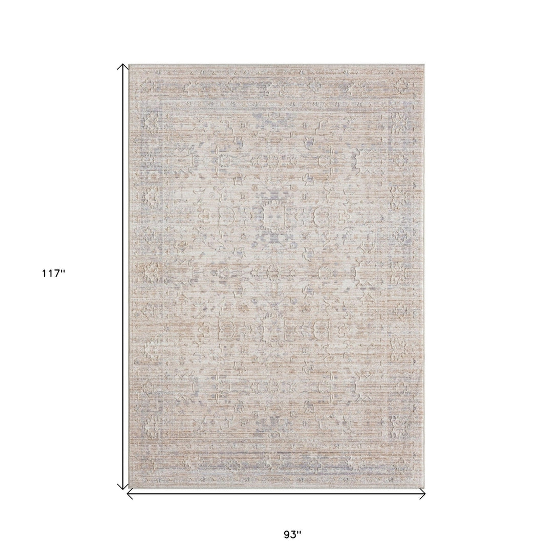 5 X 8 Gray Botanical Area Rug Image 5