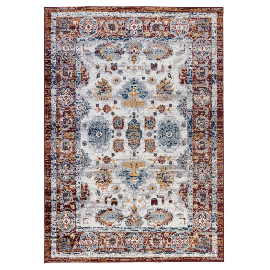 2 X 6 Brown Floral Power Loom Runner Rug Image 1