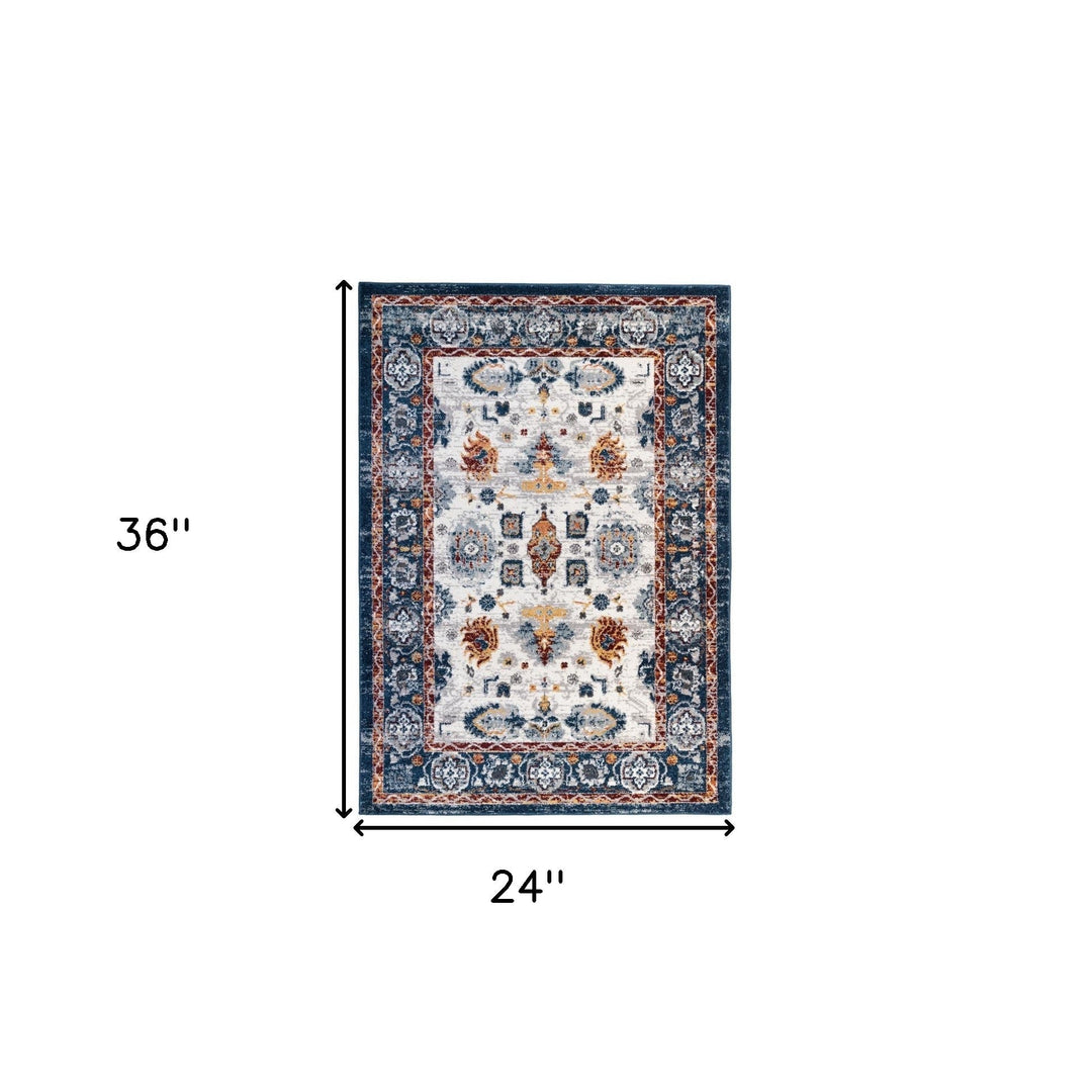 2 X 6 Brown Floral Power Loom Runner Rug Image 7