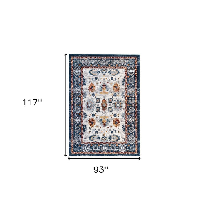 2 X 6 Brown Floral Power Loom Runner Rug Image 1