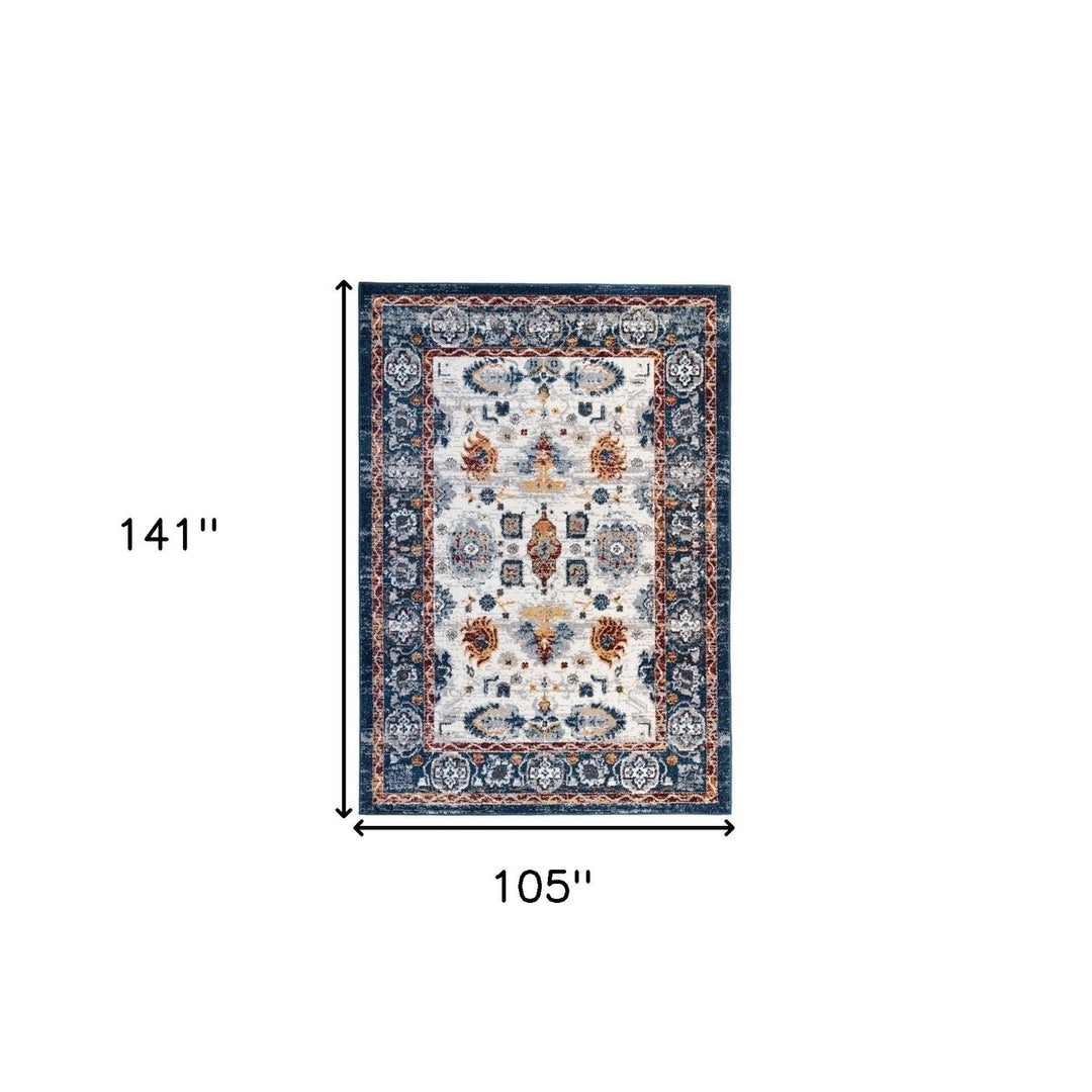 2 X 6 Brown Floral Power Loom Runner Rug Image 1