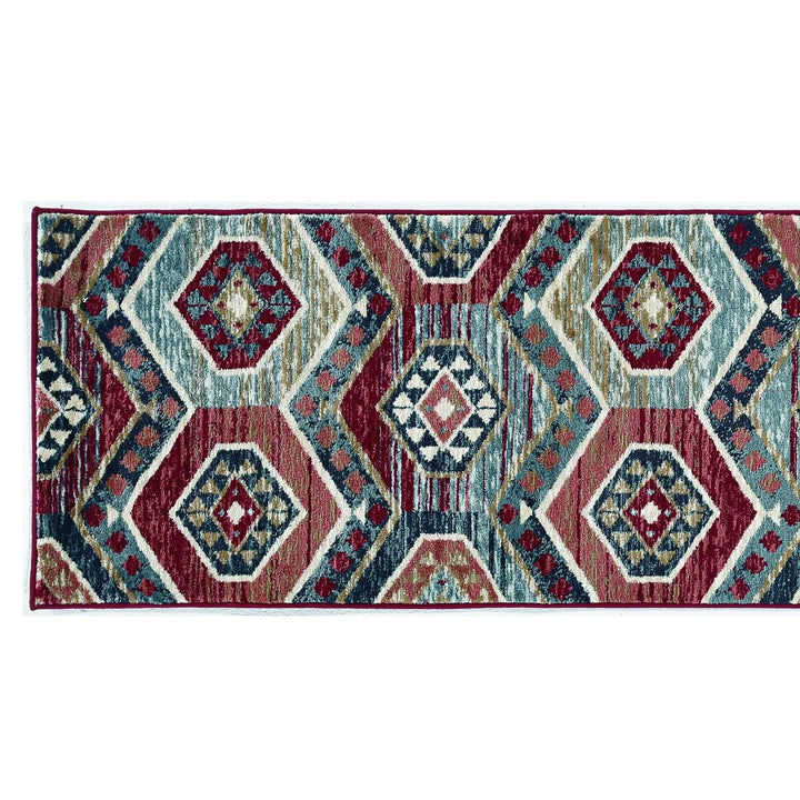 5 X 8 Red Aztec Diamond Area Rug Image 7