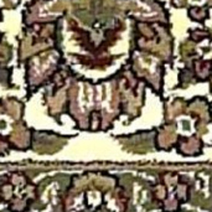 2 X 8 Beige Or Ivory Medallion Runner Rug Image 3