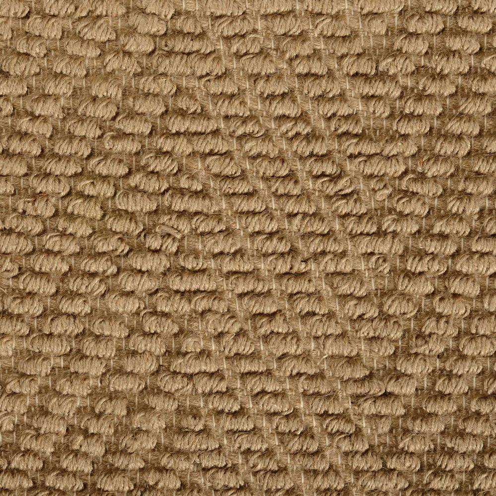 8 Natural Beige Hand Woven Herringbone Jute Indoor Runner Rug Image 2