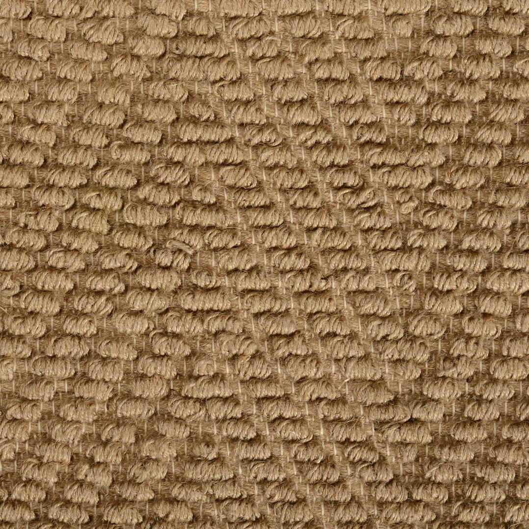 8 Natural Beige Hand Woven Herringbone Jute Indoor Runner Rug Image 1