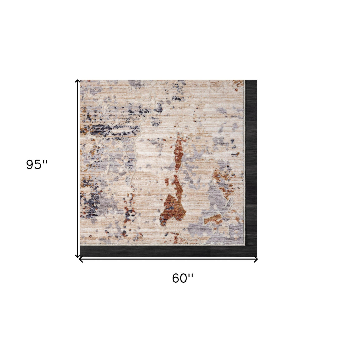 2 X 3 Beige Abstract Area Rug Image 10