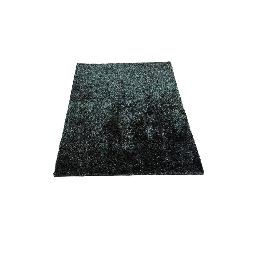 2 x 3 Black Shag Hand Tufted Area Rug Image 5