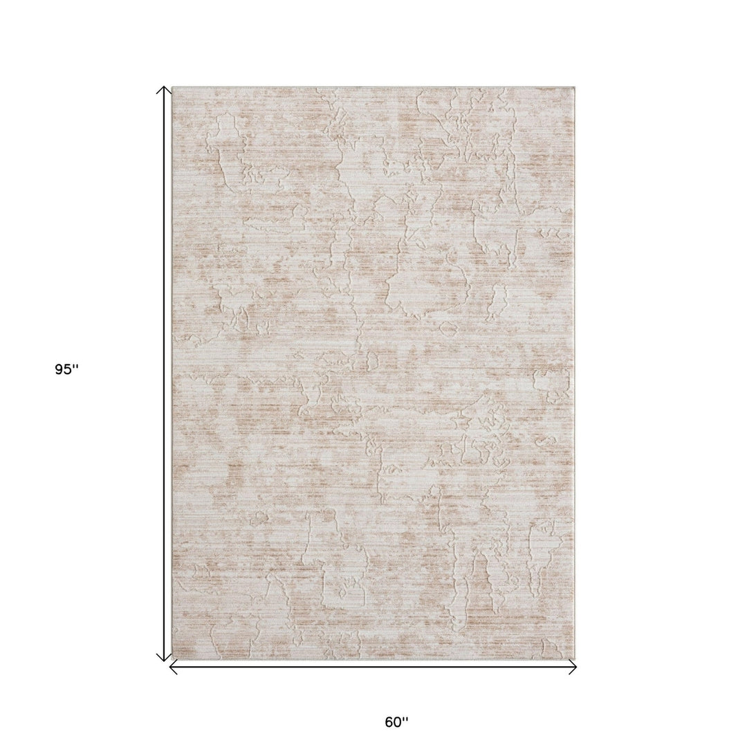 2 X 3 Beige Abstract Area Rug Image 1