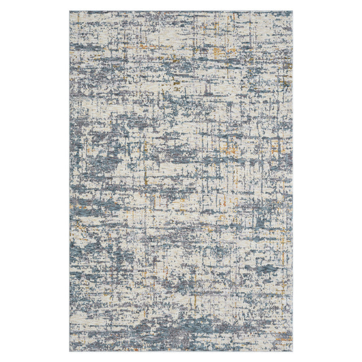 2 x 3 Blue and Ivory Abstract Area Rug Image 7