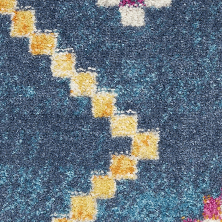 2 X 3 Navy Blue Southwestern Berber Area Rug Image 1