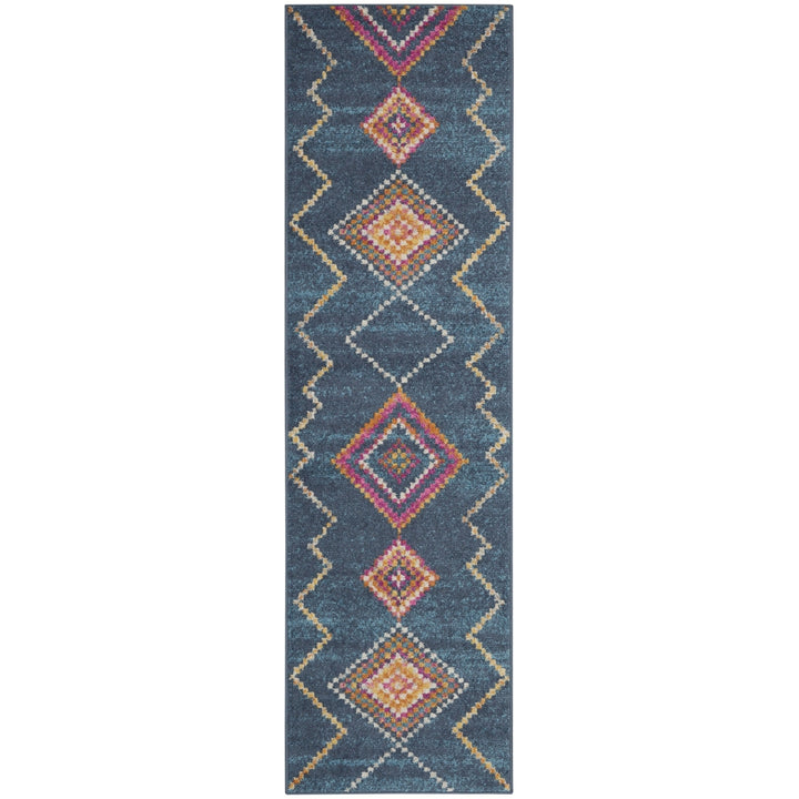 2 X 3 Navy Blue Southwestern Berber Area Rug Image 3