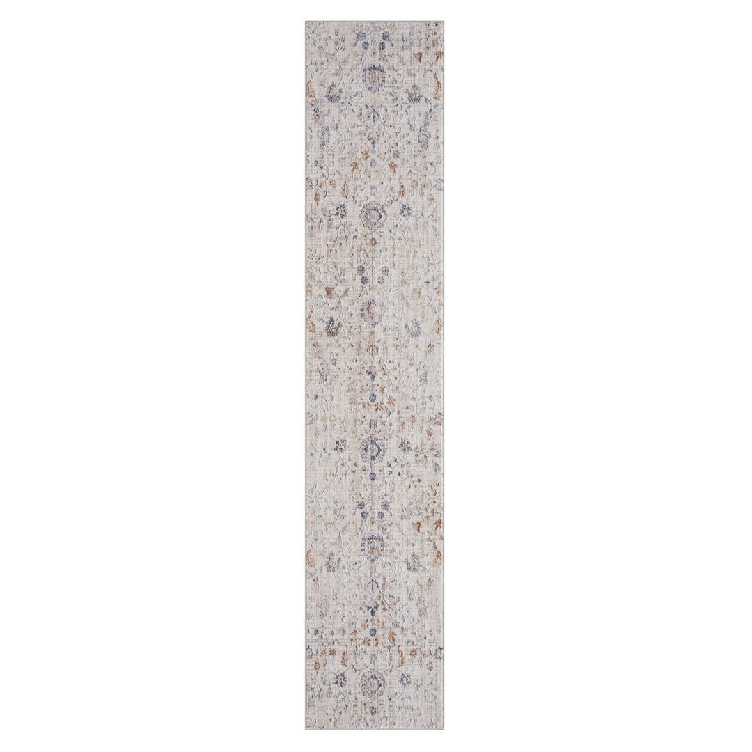 9 X 12 Ivory Floral Area Rug Image 2